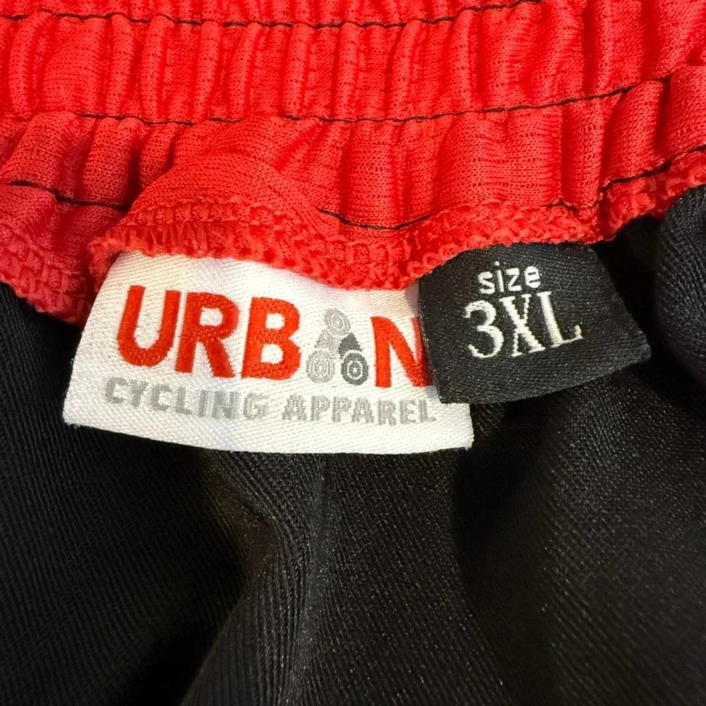 Urban Pipeline black shorts with red stitching, size 3XL